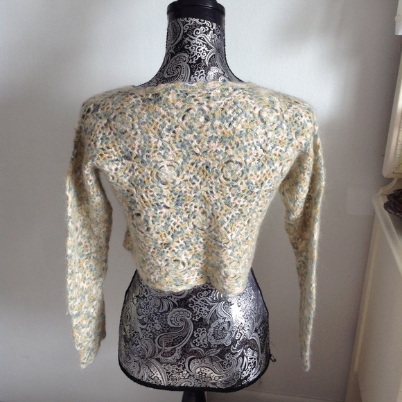 Y2K MARIE Y MULTICOLOR MOHAIR CROPPED SWEATER, L JR - Picture 2 of 7